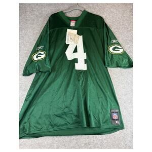 Vintage Y2K Green Bay Packers Brett Favre NFL Football Jersey Mens XL Green NWT